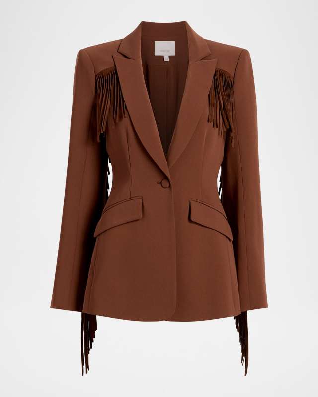Cheyenne Suede Fringe Blazer